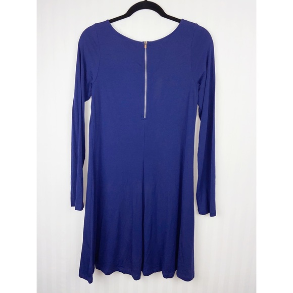 Royal Blue Express Zip Back Swing Dress Medium - Picture 3 of 4